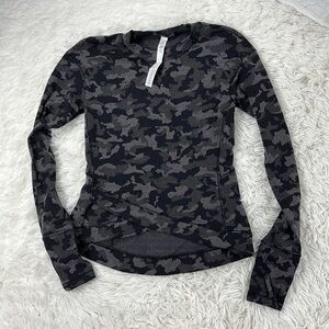 Lululemon Close to Crossing Long Sleeve *Rulu Heritage Camo Jacquard Black